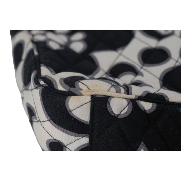 Vera Bradley Midnight Paisley Black-White Floral Clutch Purse Bag - Picture 7 of 7